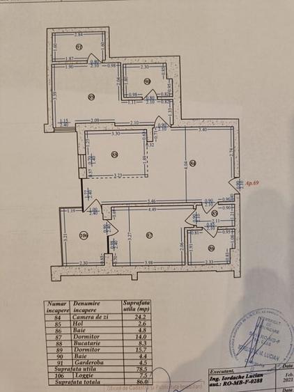 Apartament cu 3 camere decomandat în Aviației