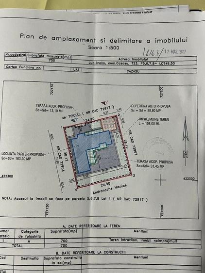 Casă individuală cu 4 camere cu Canalizare în Cazasu