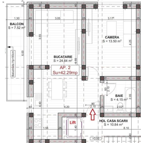 Apartament cu 2 camere decomandat în Girocului