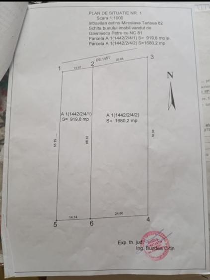 Teren Construcții intravilan de 1680 mp, în Central