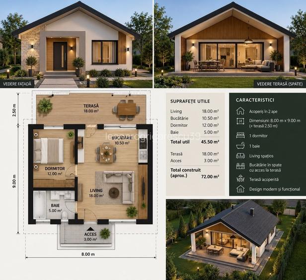 Casa moderna la cheie cu teren inclus -Suseni -Arges