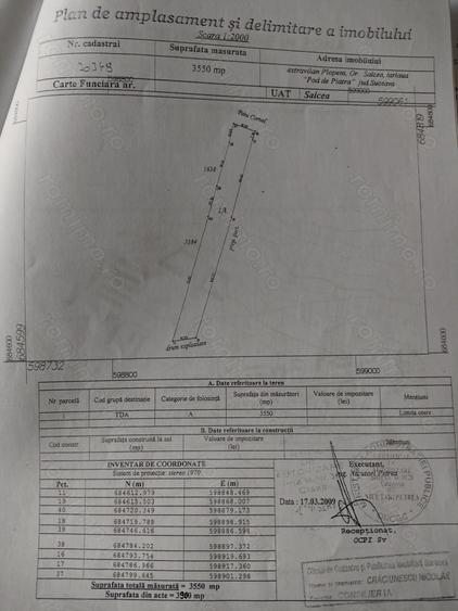 Teren de 3550 mp, în Central