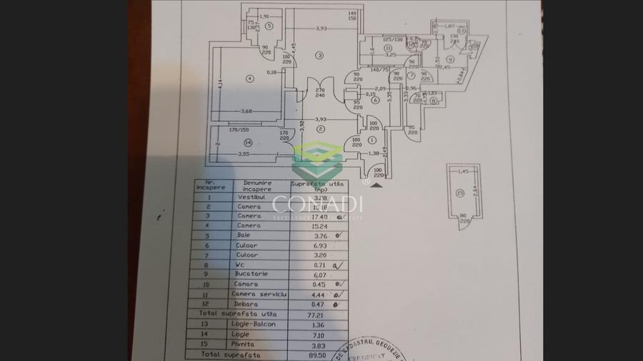 Apartament cu 3 camere, 100 mp/imobil consolidat- Bdul Magheru - 15