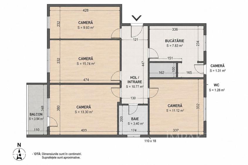 Apartament cu 4 camere decomandat, mobilat în Grigorescu