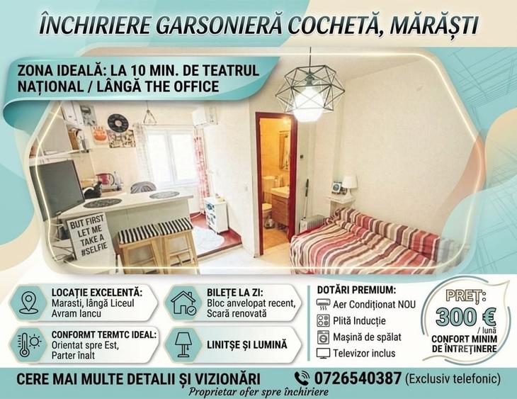 Garsonieră decomandată în Mărăști
