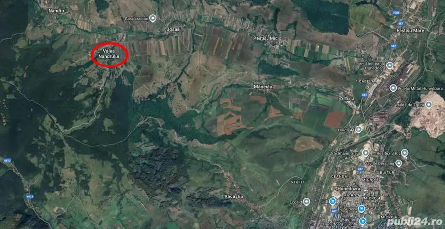 Teren de 3600 mp, în Valea