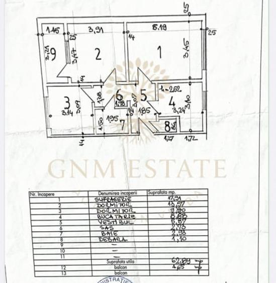 Apartament cu 3 camere decomandat, mobilat în Drumul Taberei