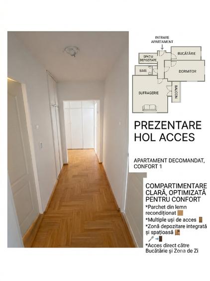 Apartament cu 2 camere decomandat în Florilor