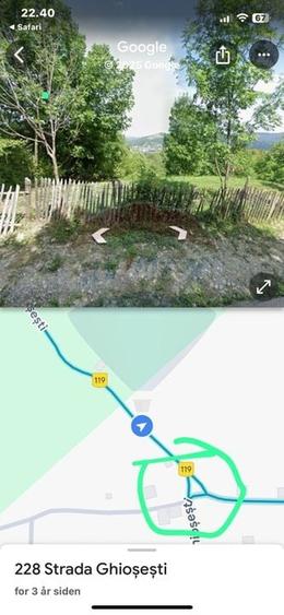 Teren Construcții intravilan de 1911.6400146484 mp, în Ghioșești