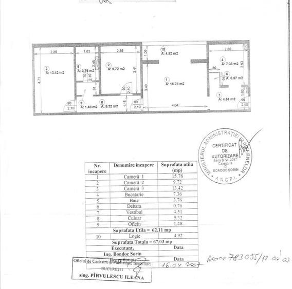 Apartament cu 3 camere semidecomandat, mobilat în Berceni