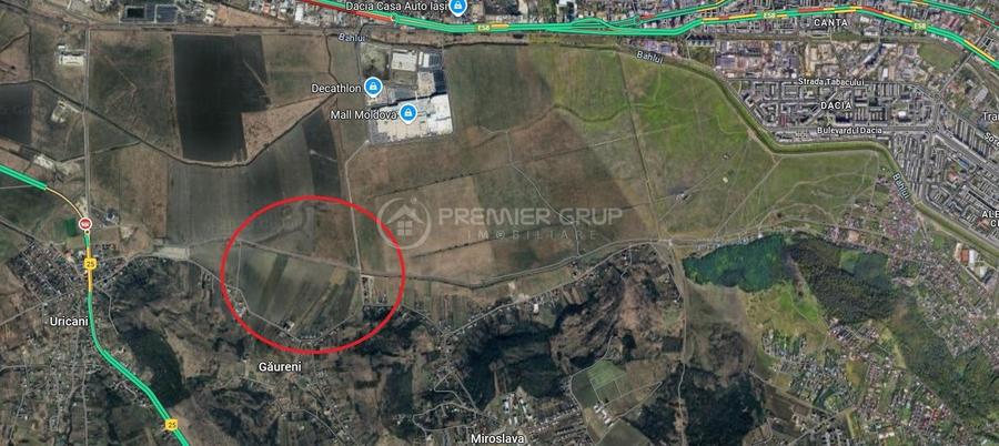 Teren Construcții intravilan de 17500 mp, în Miroslava