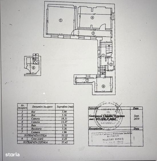 Apartament cu 2 camere decomandat în Știrbei Vodă