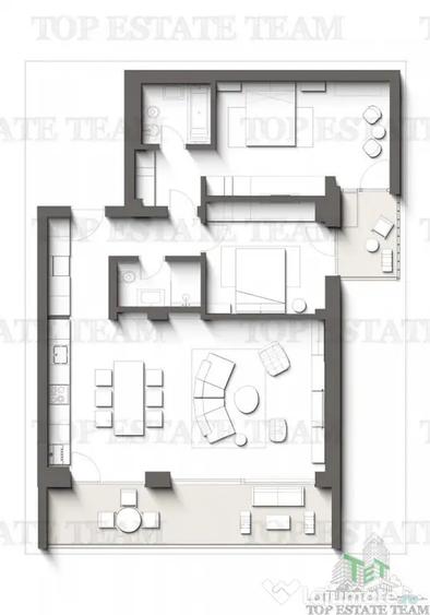 Apartament cu 3 camere decomandat în Central