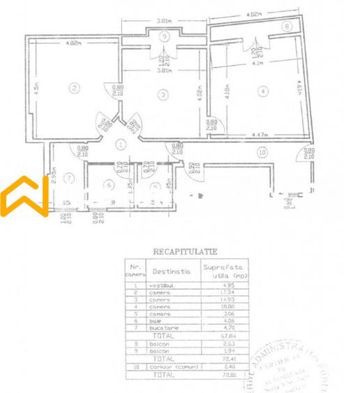 Apartament cu 3 camere semidecomandat în Pache Protopopescu
