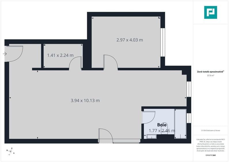 Apartament cu 2 camere în Albina