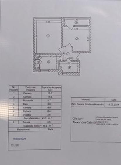 Apartament cu 2 camere decomandat în Tineretului