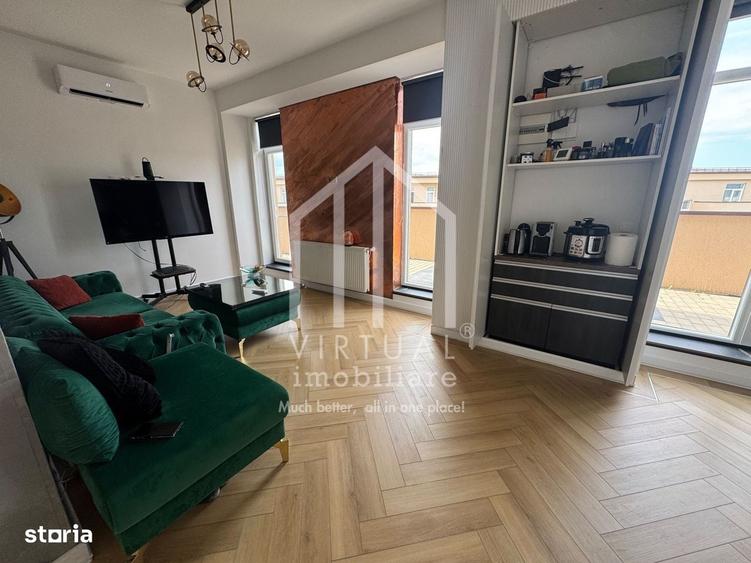 Penthouse cu 2 camere - 41 mp utili + 45 mp terasa + boxa + parcare - 8