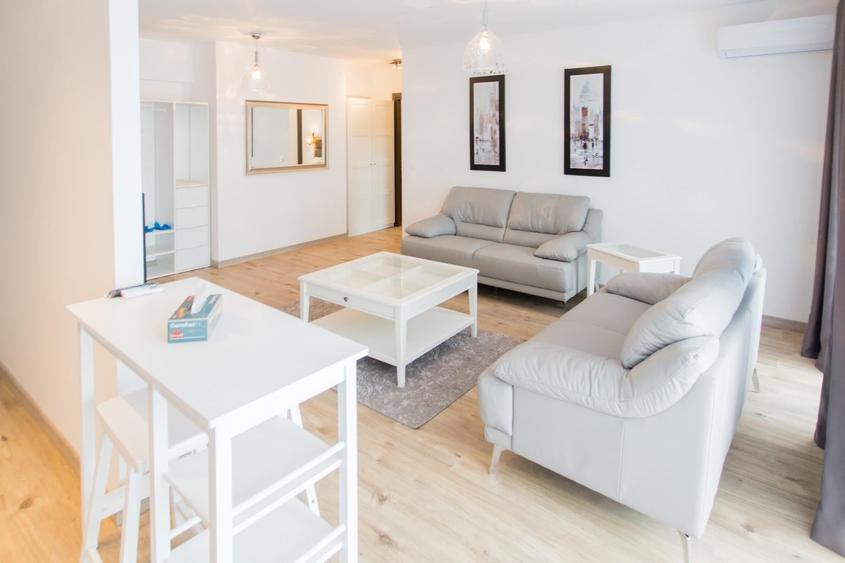 Apartament cu 2 camere semidecomandat, mobilat în Barbu Văcărescu