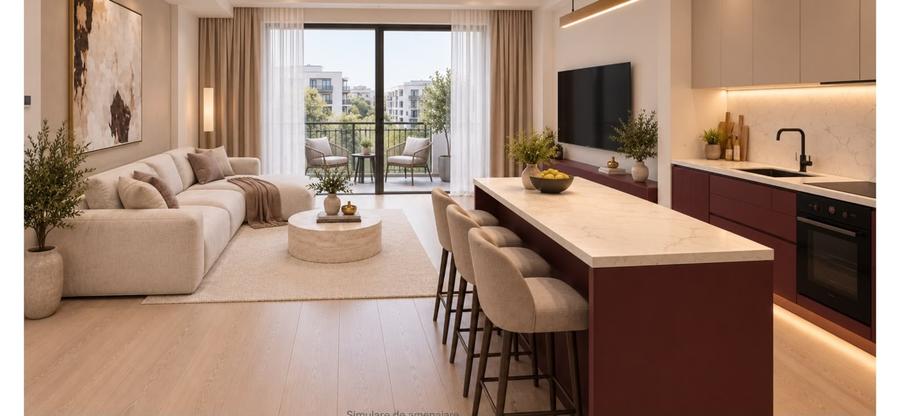 Apartament cu 2 camere semidecomandat în Pipera