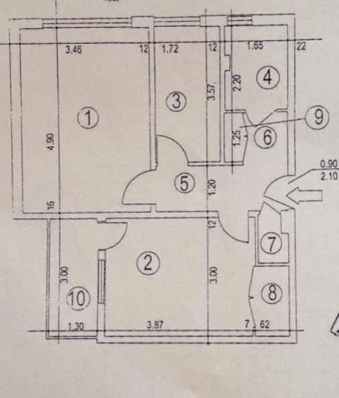 Apartament cu 2 camere în Alexandru Obregia