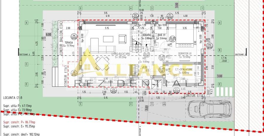 Casă individuală cu 5 camere decomandat cu Canalizare în Sud