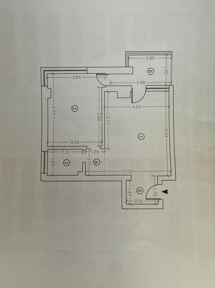 Apartament cu 2 camere în Nord