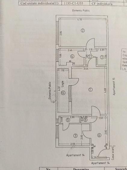 Apartament cu 2 camere nedecomandat în Crihala