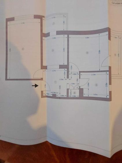 Apartament cu 2 camere decomandat în Central