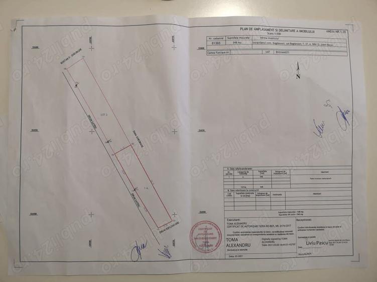 Teren intravilan de vanzare in Bogdanesti (7km de Onesti), Proprietar - 8