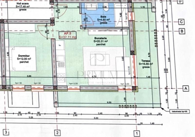 Apartament cu 2 camere semidecomandat în Braytim