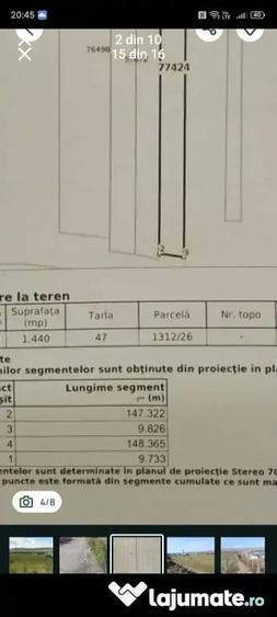 Teren de 1440 mp, în Florești