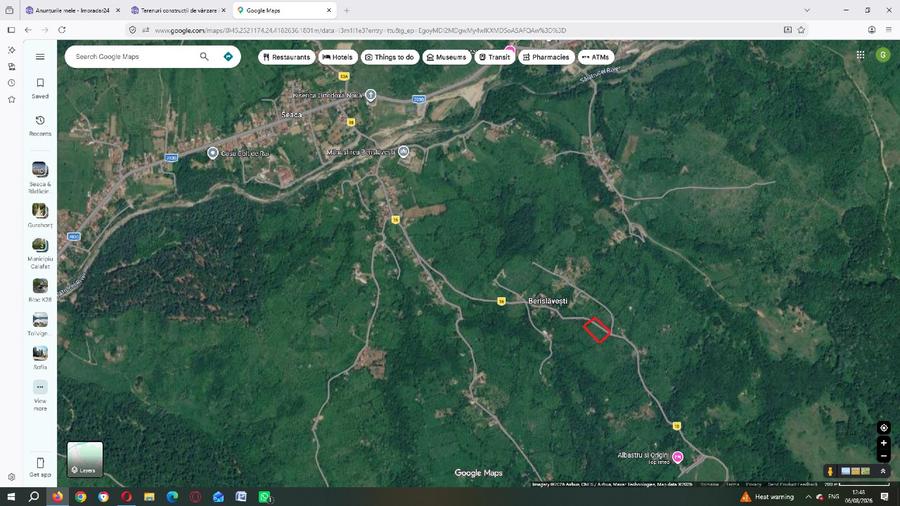 Teren Construcții intravilan de 5000 mp, în Berislăvești
