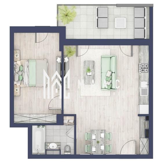Apartament cu 2 camere în Turnișor