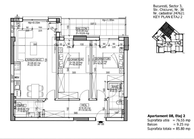 Apartament cu 3 camere decomandat în Mihai Bravu