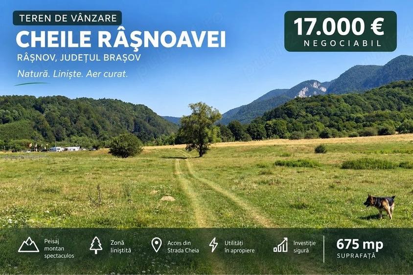 Teren de 675 mp, în Cheile Râșnoavei