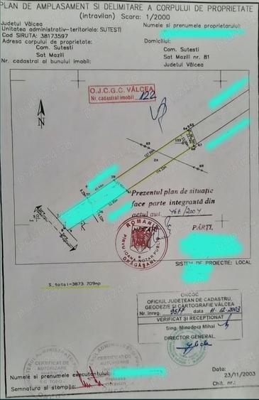Teren de 800 mp, în Măzili