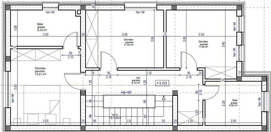 Duplex cu 5 camere cu Canalizare în Florești