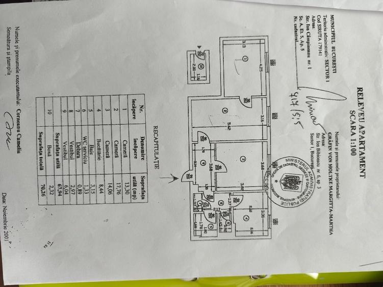 Apartament cu 3 camere decomandat, mobilat în Universitate