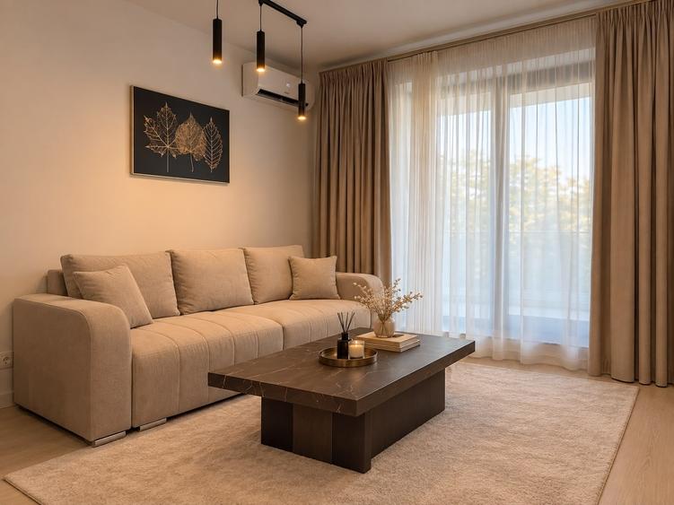 Apartament cu 2 camere nedecomandat, mobilat în Băneasa