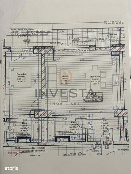 Apartament cu 2 camere semidecomandat în Central