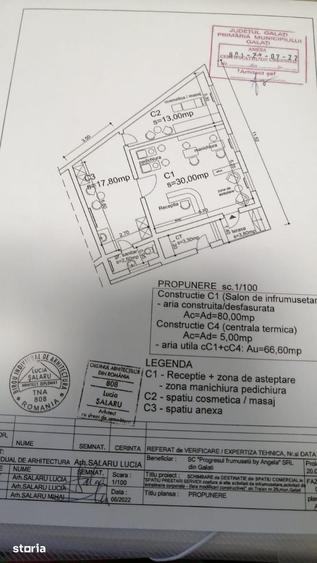 Spațiu comercial, de 66 mp, în Piața Centrală