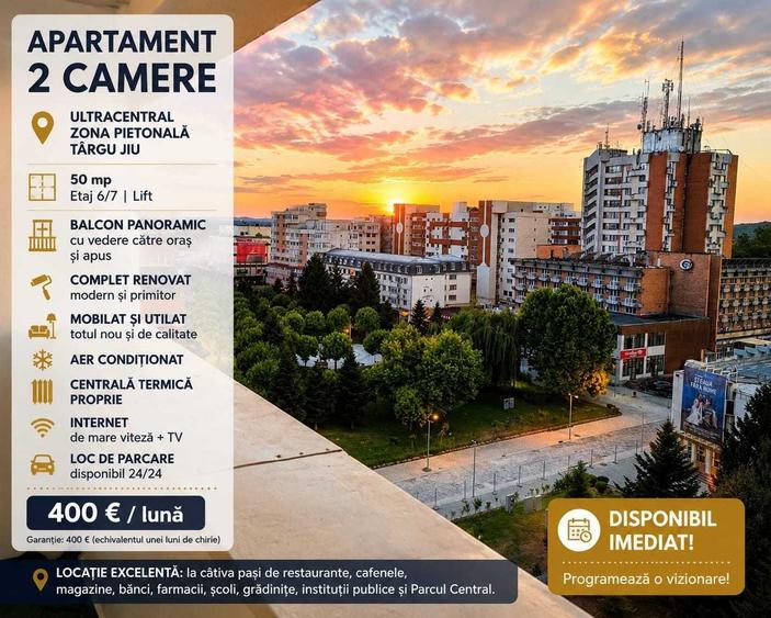 Apartament cu 2 camere decomandat în Ultracentral