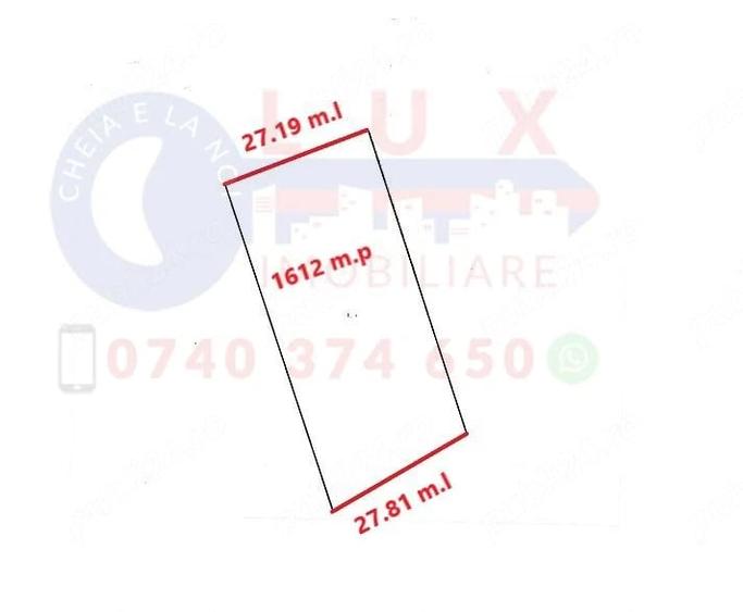 Teren de 1612 mp, în Cataloi