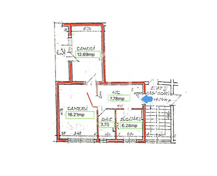 Apartament cu 2 camere decomandat, mobilat în Ștefan cel Mare