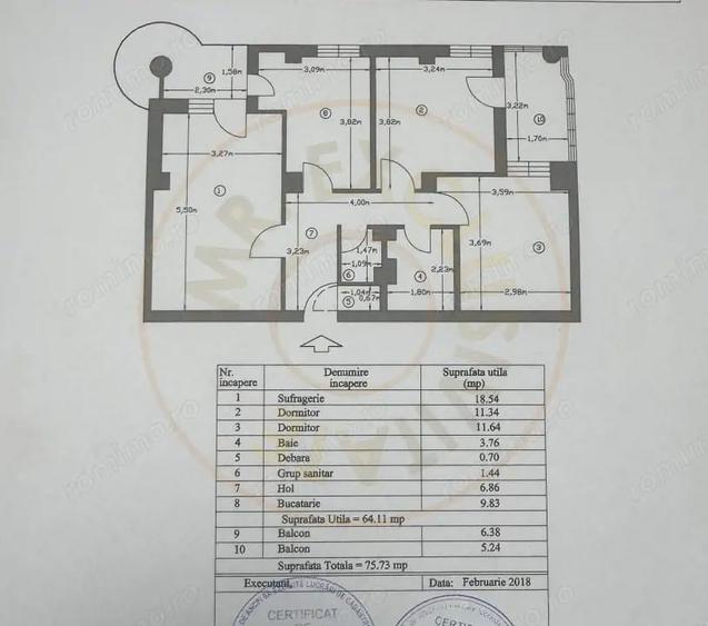 Apartament cu 3 camere decomandat în Găvana