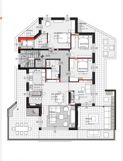 Penthouse de vanzare 138 mp+ terasa 120 mp