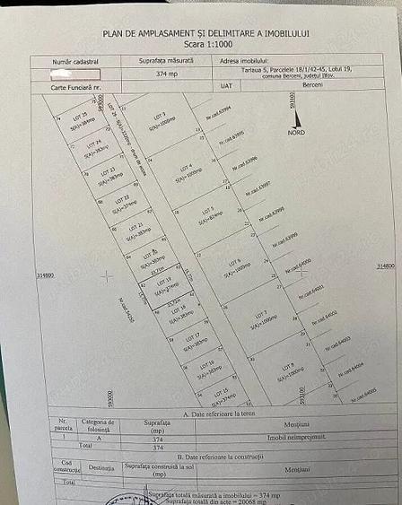 Teren de 374 mp, în Berceni