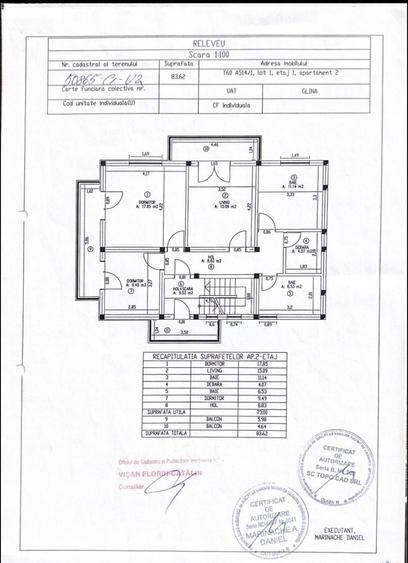 Apartament cu 3 camere decomandat în Central
