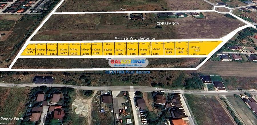 Teren Construcții intravilan de 1357 mp, în Corbeanca