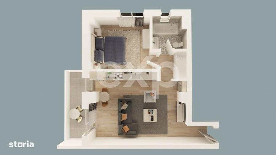Apartament cu 2 camere în Central